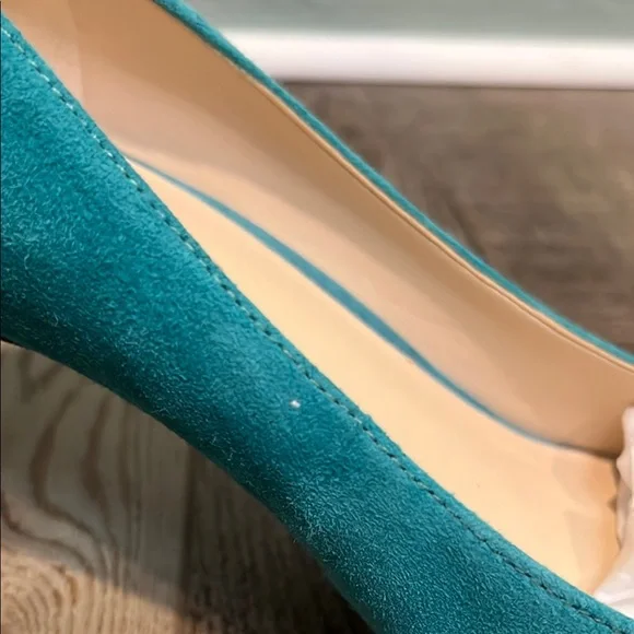 Nine West Teal Suede Pumps SZ.7.5 - Picture 2 of 6